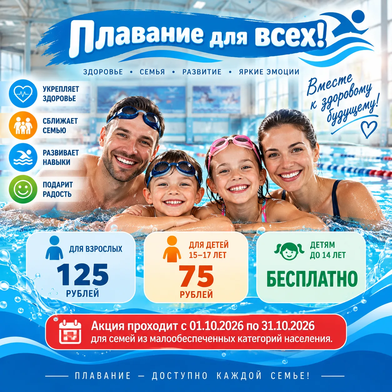 🌊 ФОК «Батыр» запускает социальную акцию «Плавание для всех!», приуроченную к профилак...