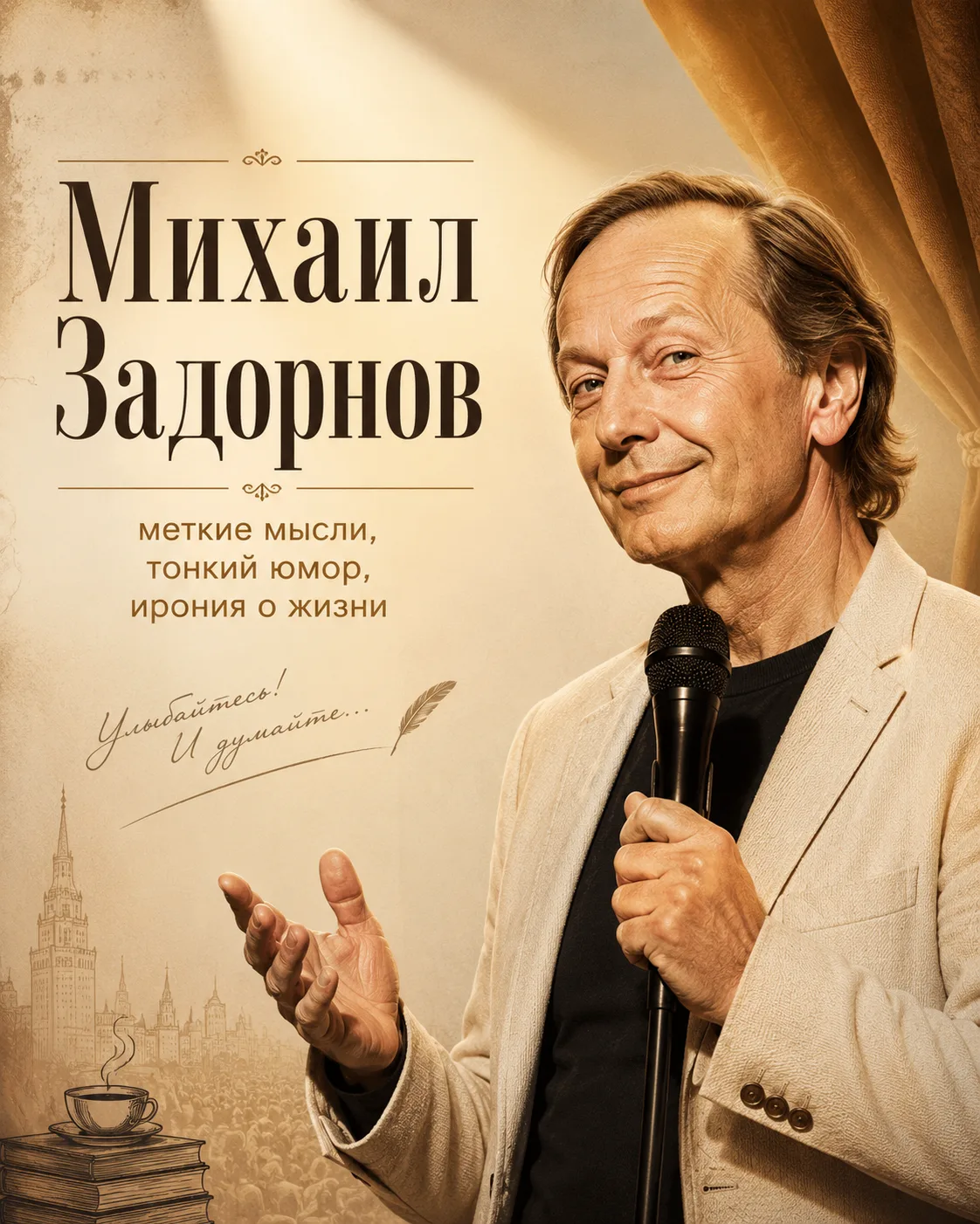 Добро пожаловать в канал, посвящённый творчеству Михаила Задорнова.