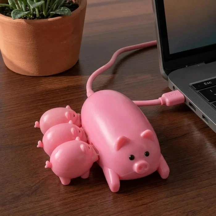 ⭐️ Необычный USB-хаб
🔹 На AliExpress

Оригинальный разветвитель выполнен в забавном дизайне в виде 