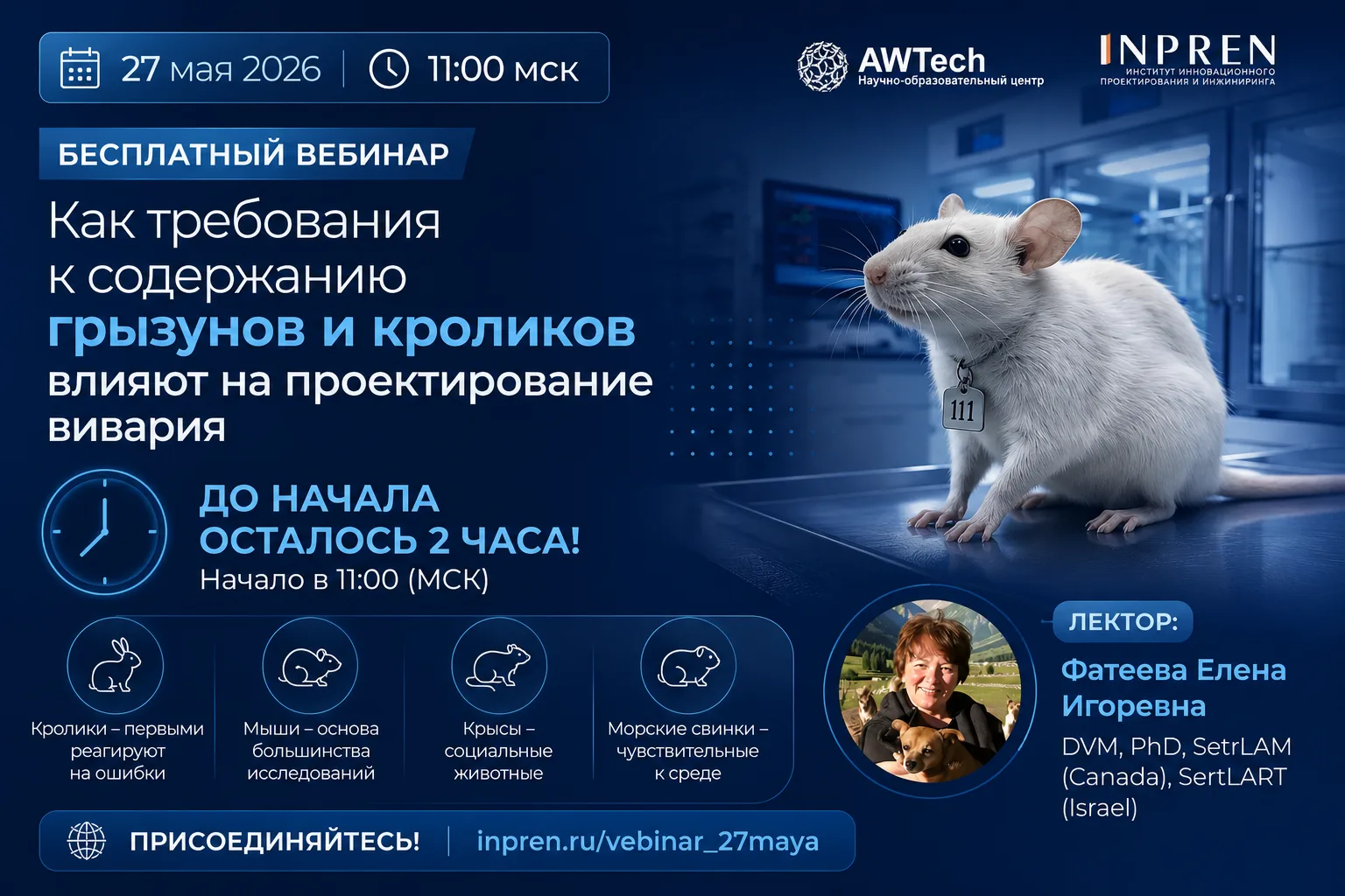 📣До начала вебинара осталось 2 часа!