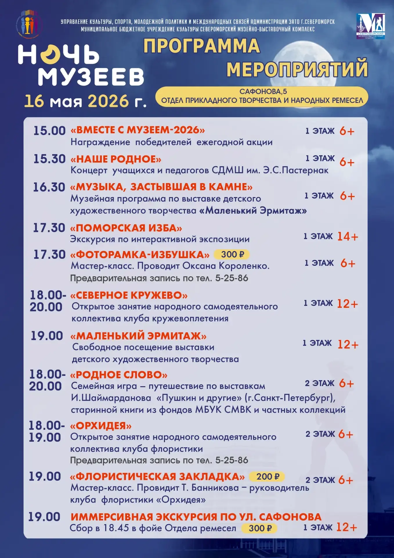 Забавный факт: "Ночь музеев" в Североморске не проводится... Ночью.