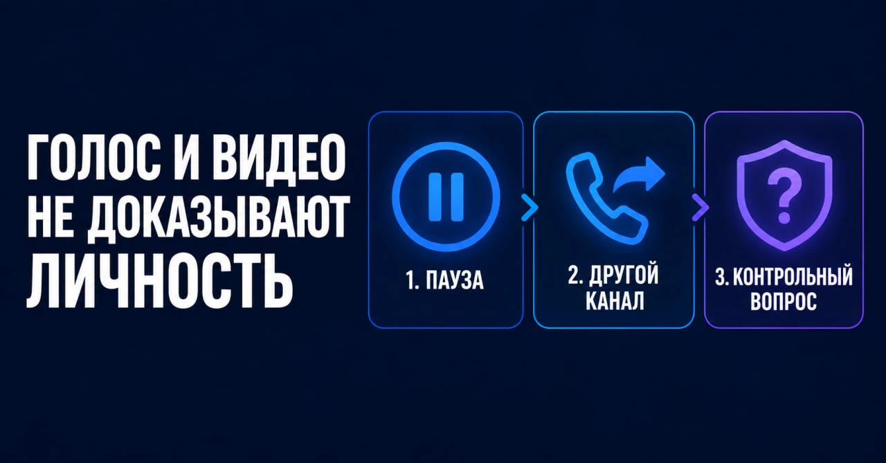 🛡 Голос и видео больше не подтверждают личность