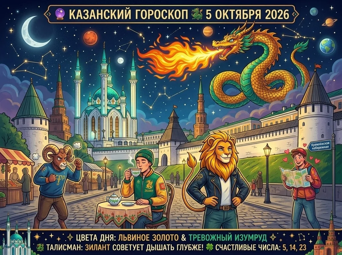 🔮 Казанский гороскоп на 5 октября 2026