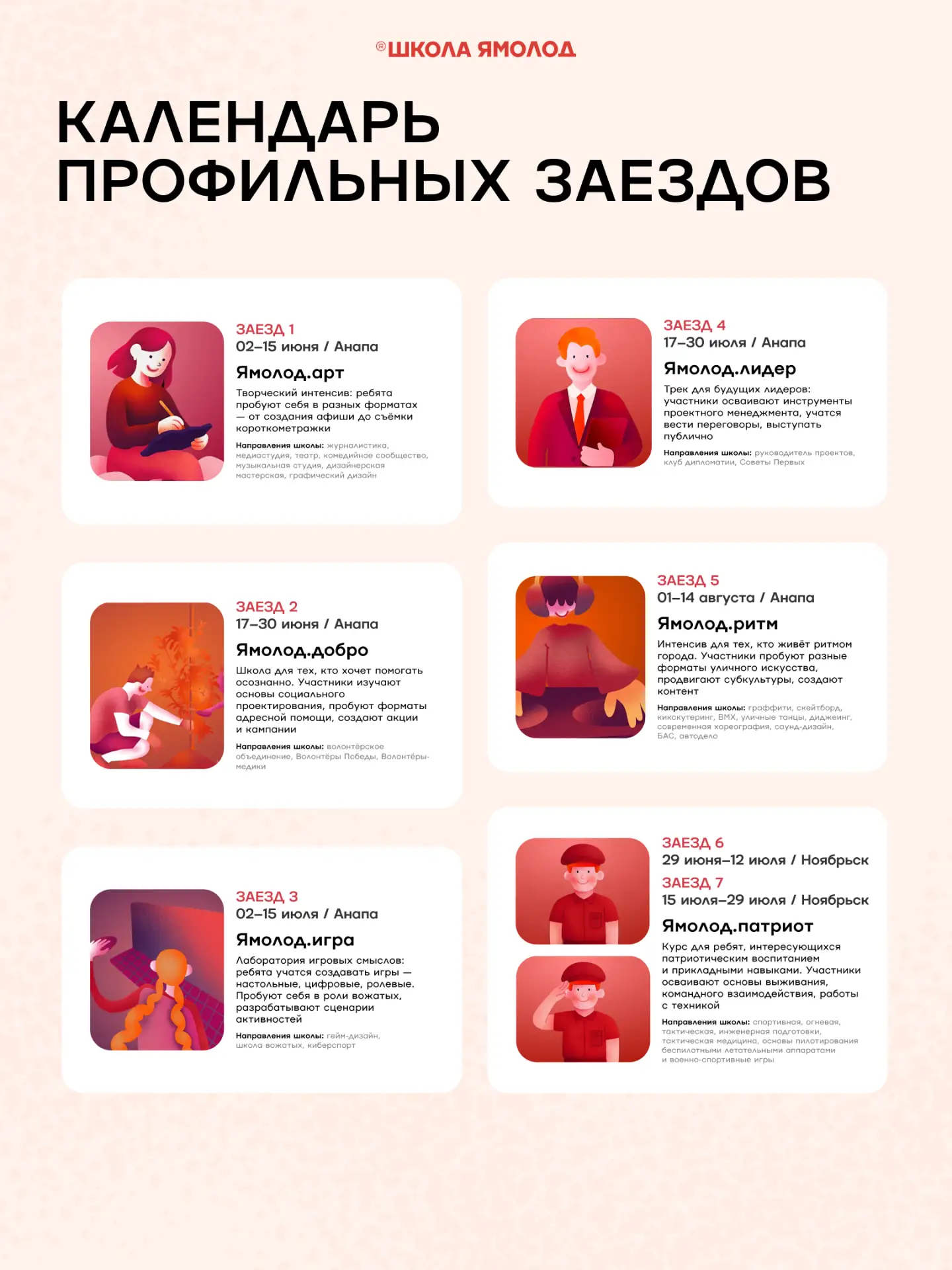 Зовём тебя провести каникулы со смыслом ⚡️  Летняя Школа Ямолод — это не лагерь в привычном смысле. 