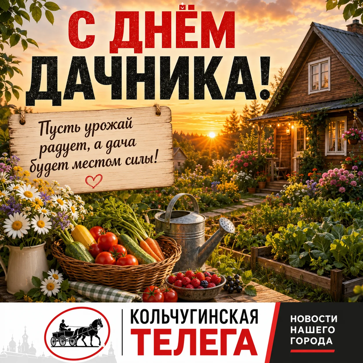 🌿 С Днём дачника, друзья!

Поздравляем всех, для кого дача — это не просто грядки и теплица, а люби