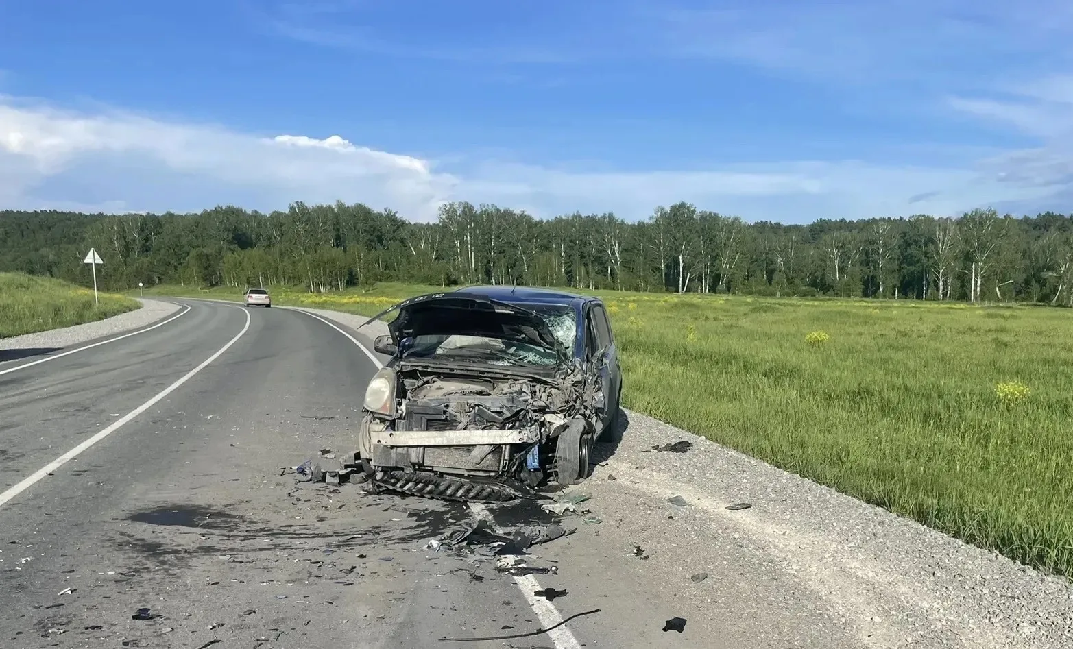 ❗️Мотоциклист погиб в ДТП под Новосибирском