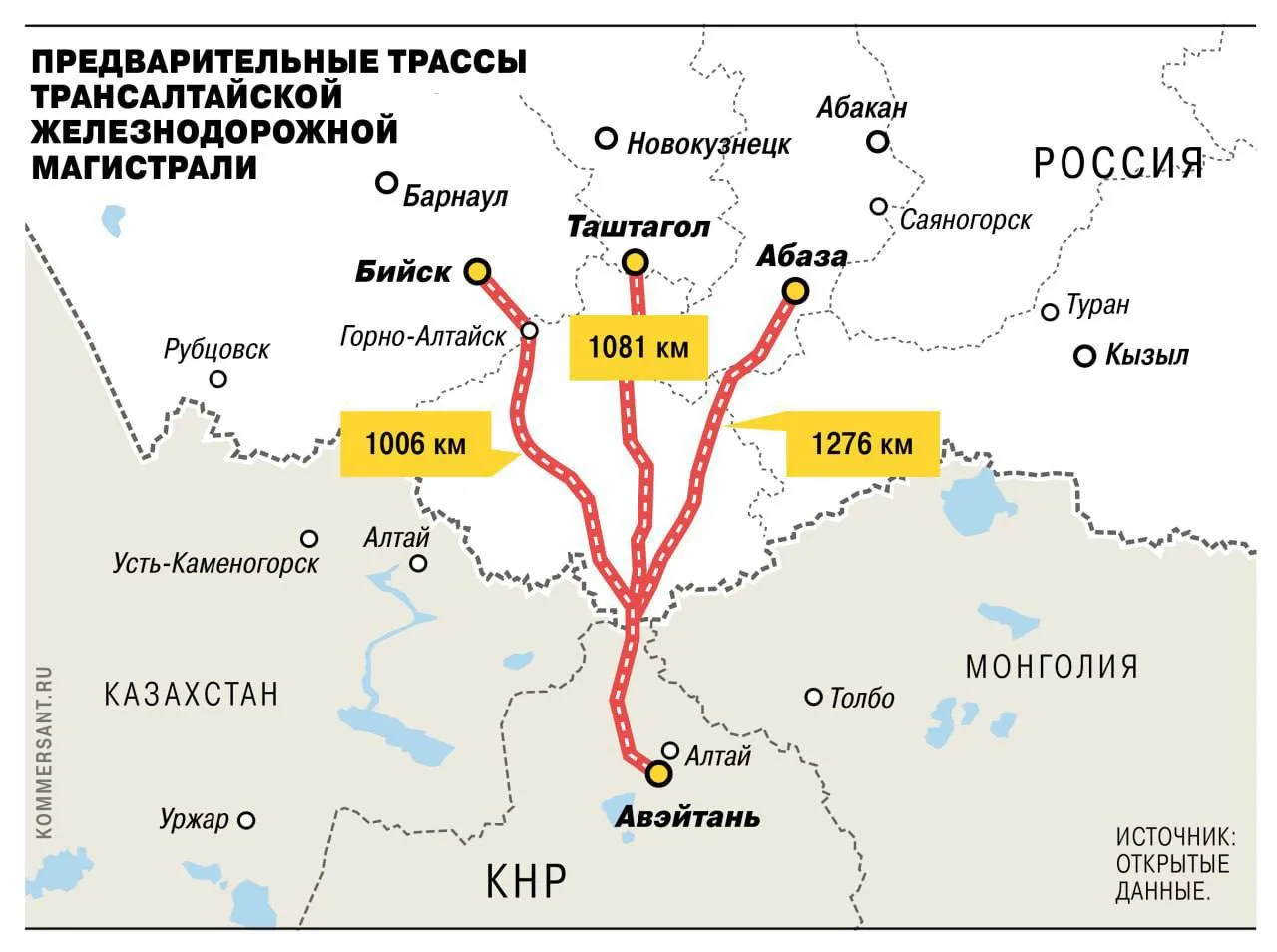В правительстве России рассматривают возможность строительства Трансалтайской железнодо...