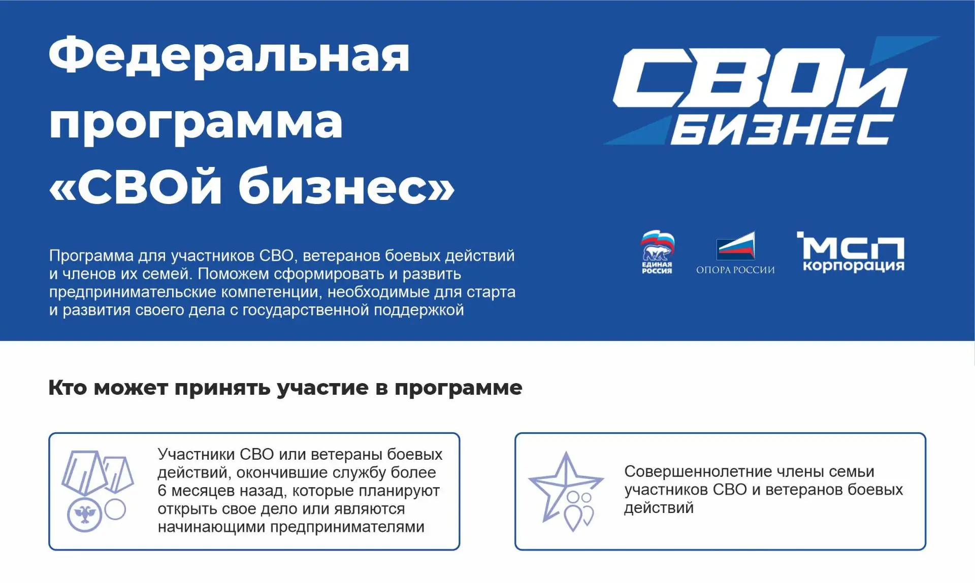 Программа наставничества для потенциальных МСП из числа участников СВО
