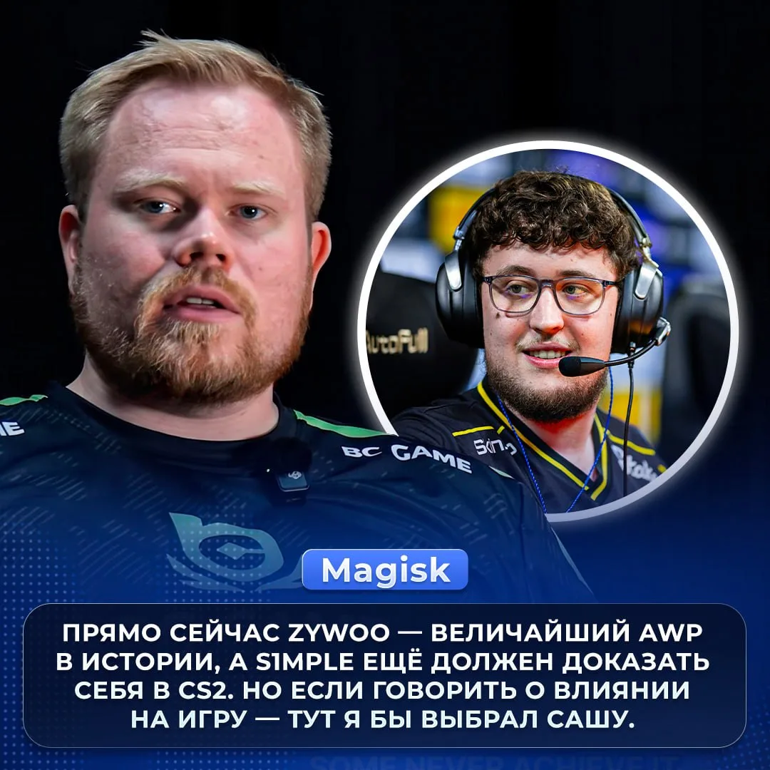 🇪🇺 «Сейчас ZywOo — лучший AWP в истории» — Magisk о споре за GOAT.