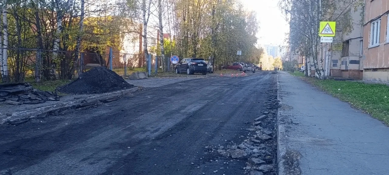 Зеленую улицу ремонтируют в Петрозаводске