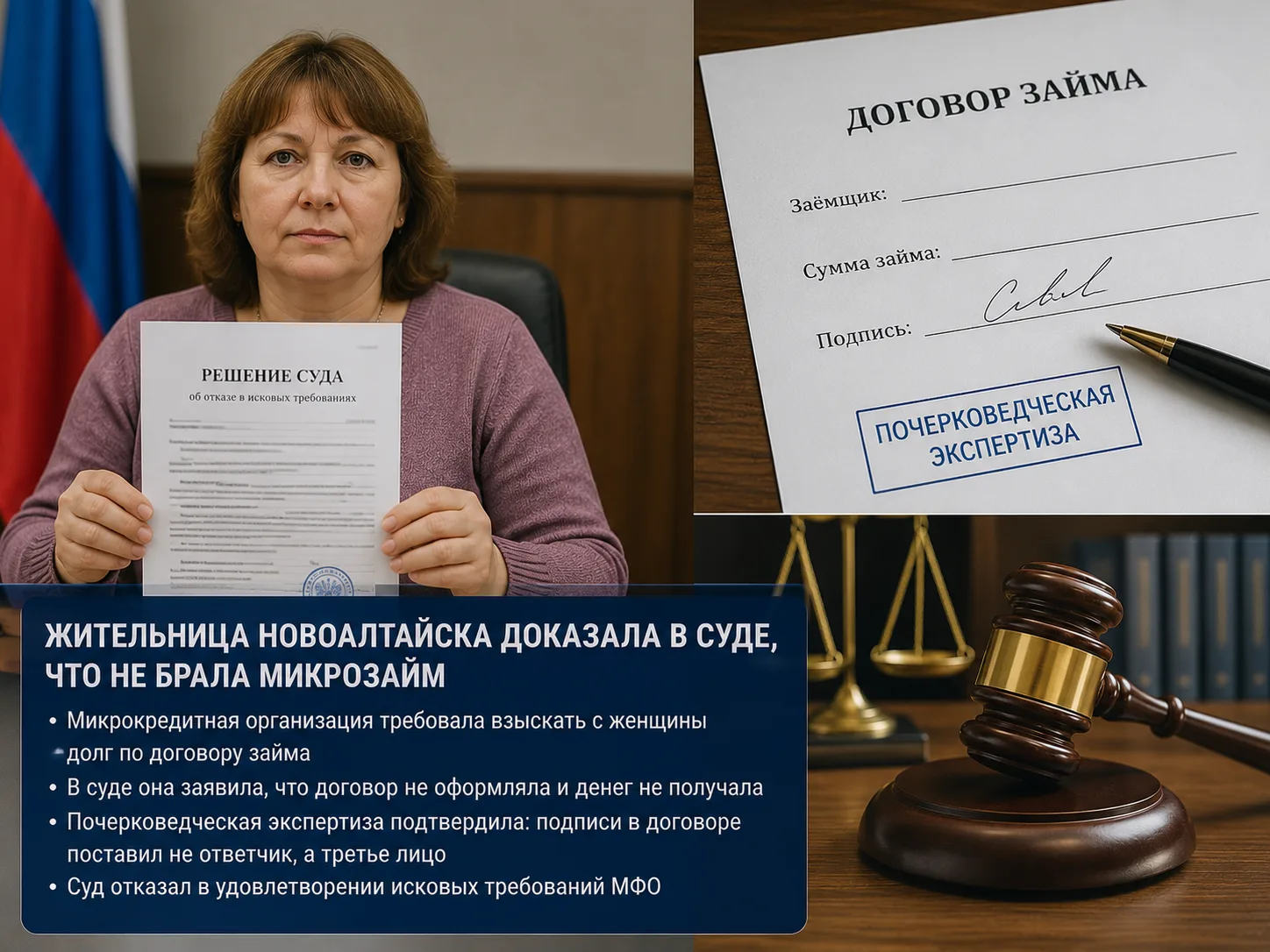 Жительница Новоалтайска доказала в суде, что не брала микрозайм

Микрокредитная организация требовал