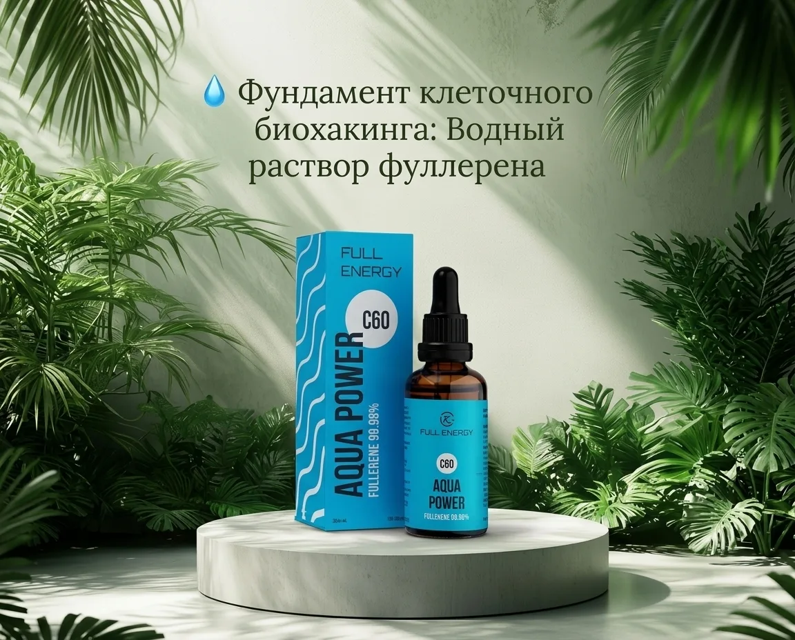 💧 Фундамент клеточного биохакинга: Водный раствор фуллерена