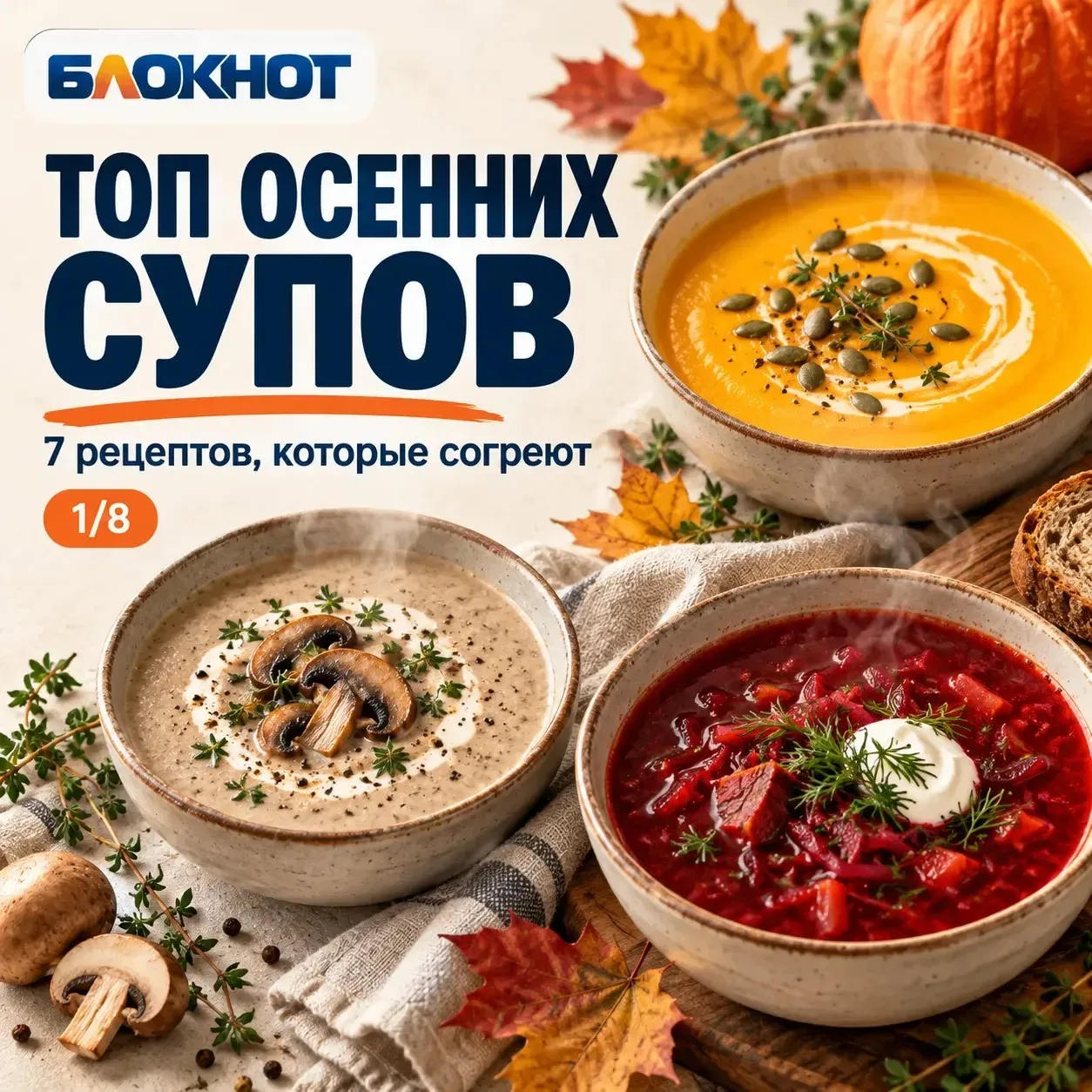Осень — официальное время горячих супов