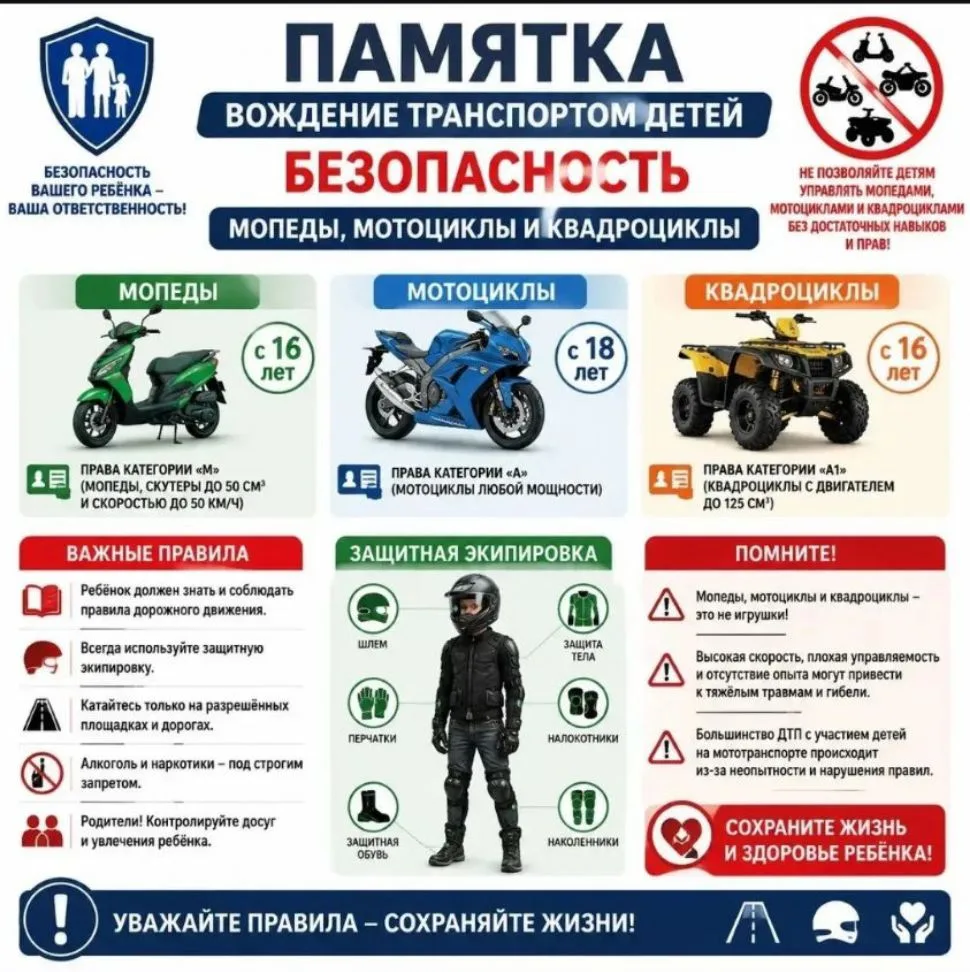 К сожалению, статистика показывает, что участились случаи гибели несовершеннолетних детей, управляющ