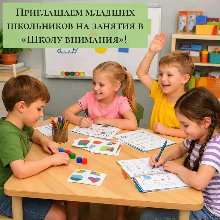 🧠 Приглашаем младших школьников на занятия в «Школу внимания»!