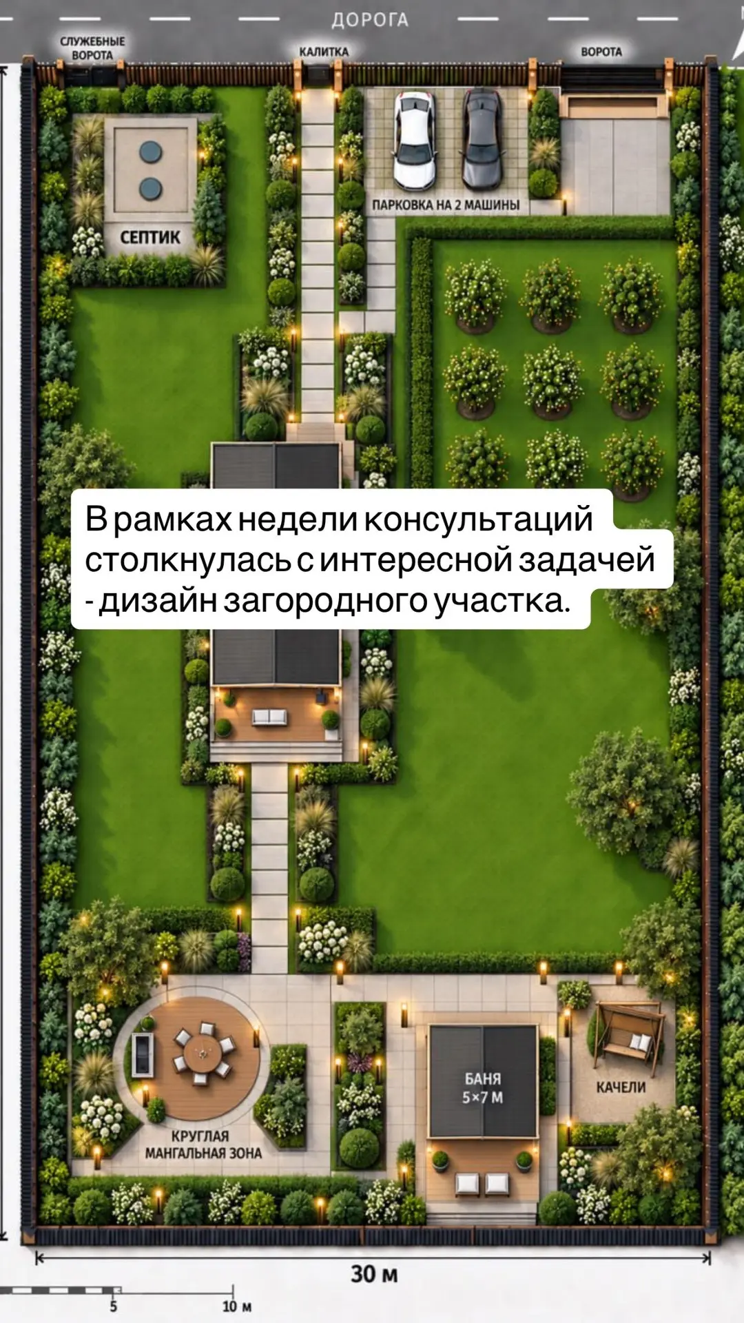 Необычная задача прилетела в рамках консультации. Дизайн загородного участка. Сделали б...