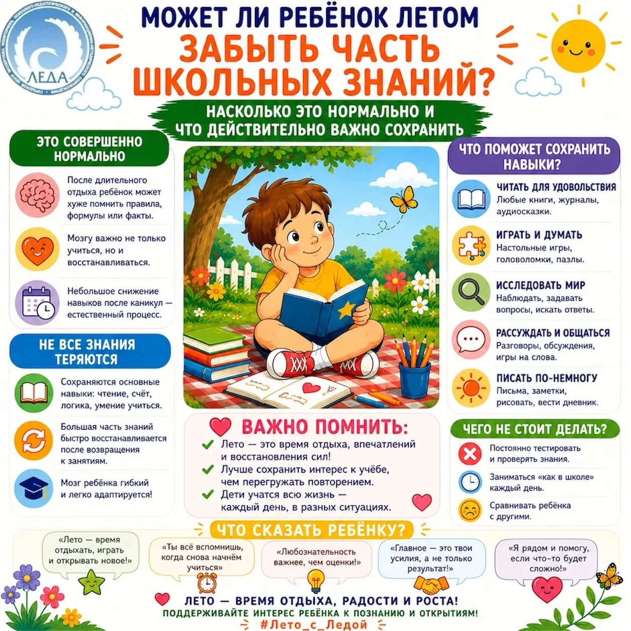 📚 «Он всё забыл за лето!»