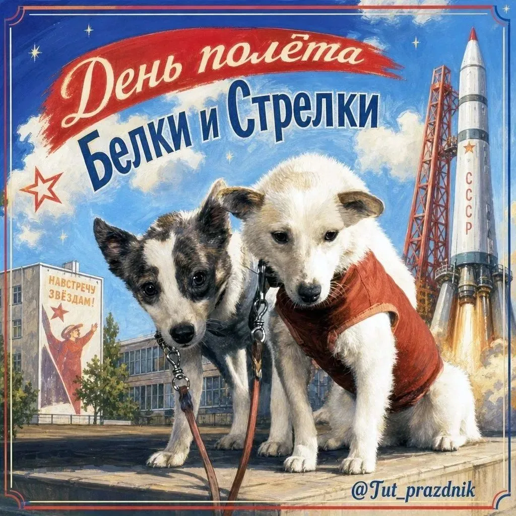 🐶🚀 19 августа — День полёта Белки и Стрелки