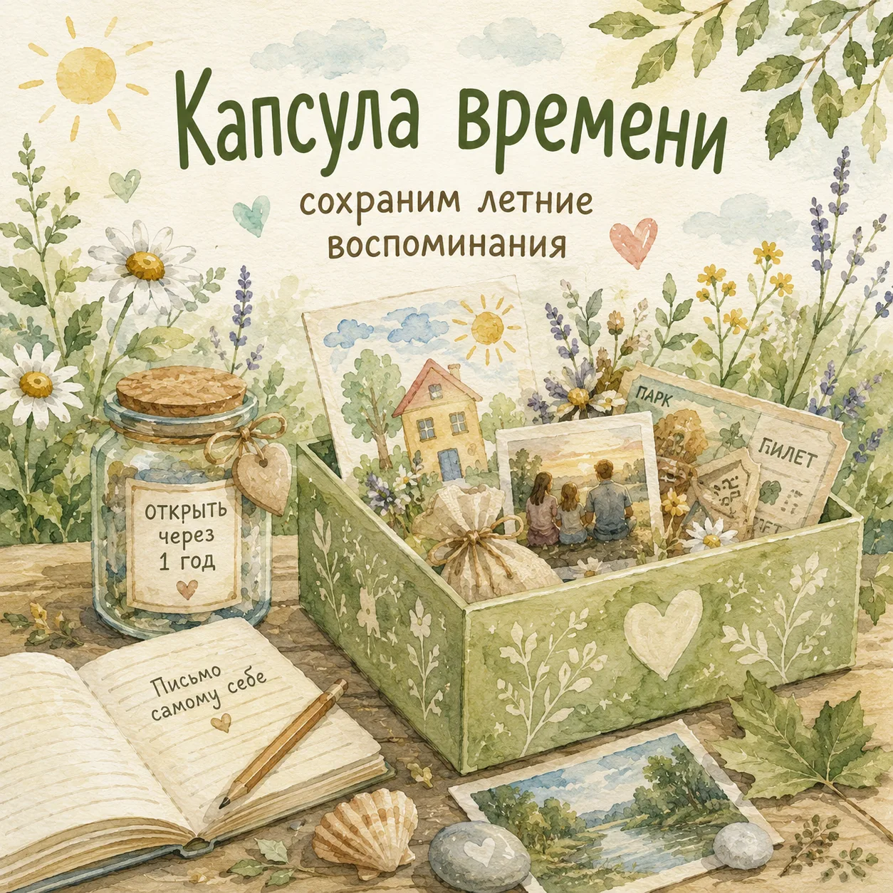 Продолжаем нашу рубрику с идеями для семейного досуга!

Сегодня предлагаем вам сделать капсулу време