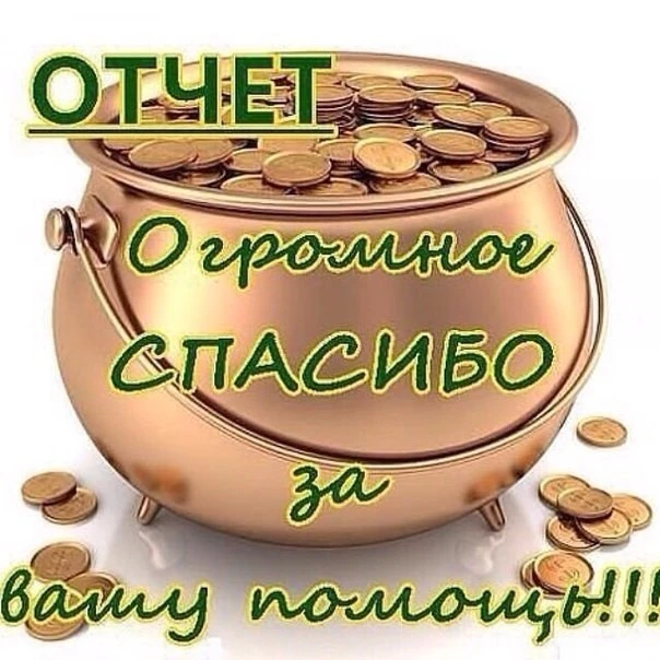 С началом новой недели☀️, друзья! 
✅ Понедельник - день отчёта по поступлениям благотворительных пож