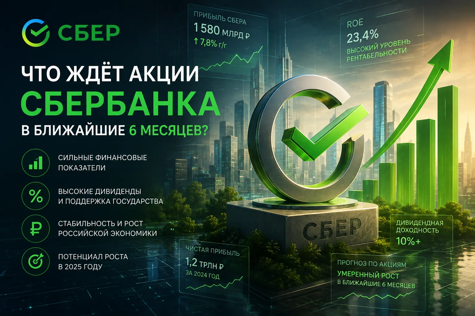 # Сбербанк: что ждёт акции в ближайшие 6 месяцев?