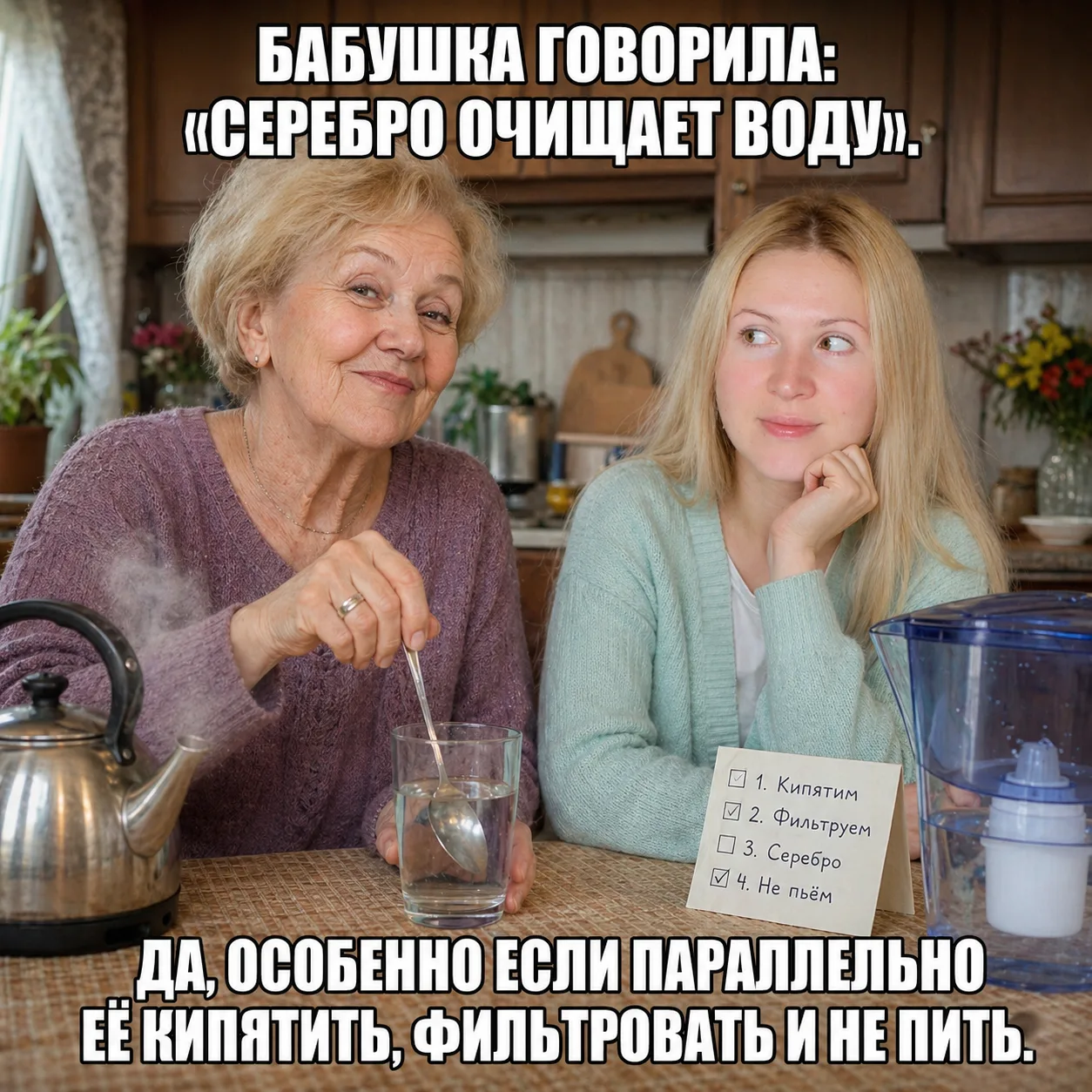 Можно ли обеззаразить воду серебряной ложкой?  Почти в каждой советской семье был свой домашний санэ