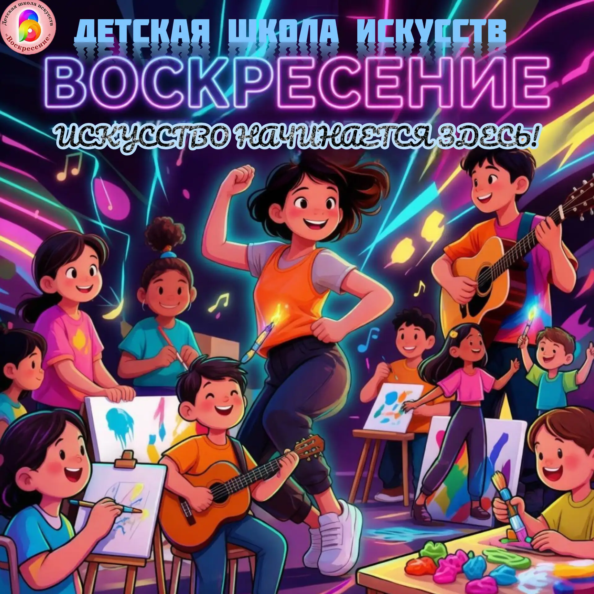 ✨ Искусство начинается здесь! ДШИ «Воскресение» открывает набор! ✨