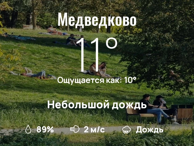 Что с погодой в Медведково?