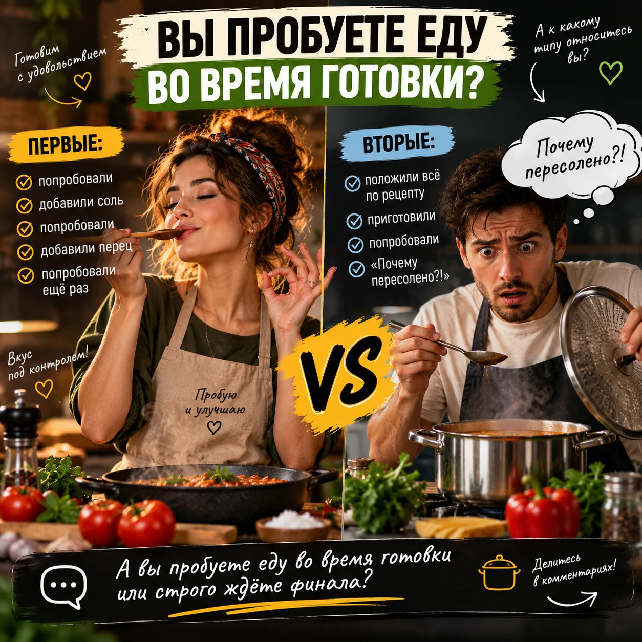 ВЫ ПРОБУЕТЕ ЕДУ ВО ВРЕМЯ ГОТОВКИ?