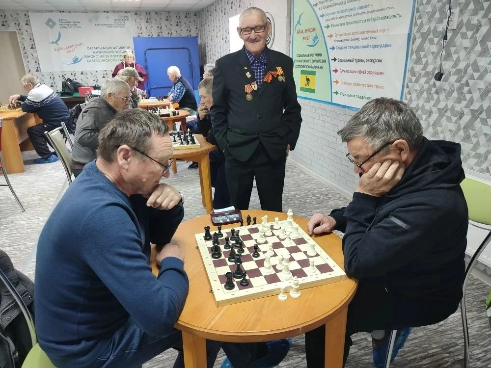 В с. Калтасы состоялся шахматный турнир среди пенсионеров