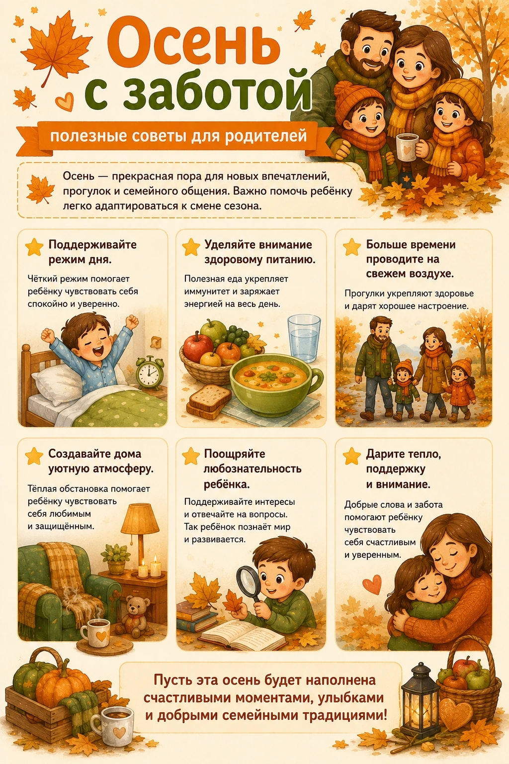 Осень с заботой. Полезная информация.