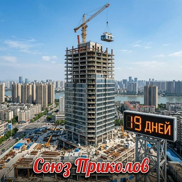 КИТАЙ ПОСТРОИЛ НЕБОСKRЁБ ЗА 19 ДНЕЙ!