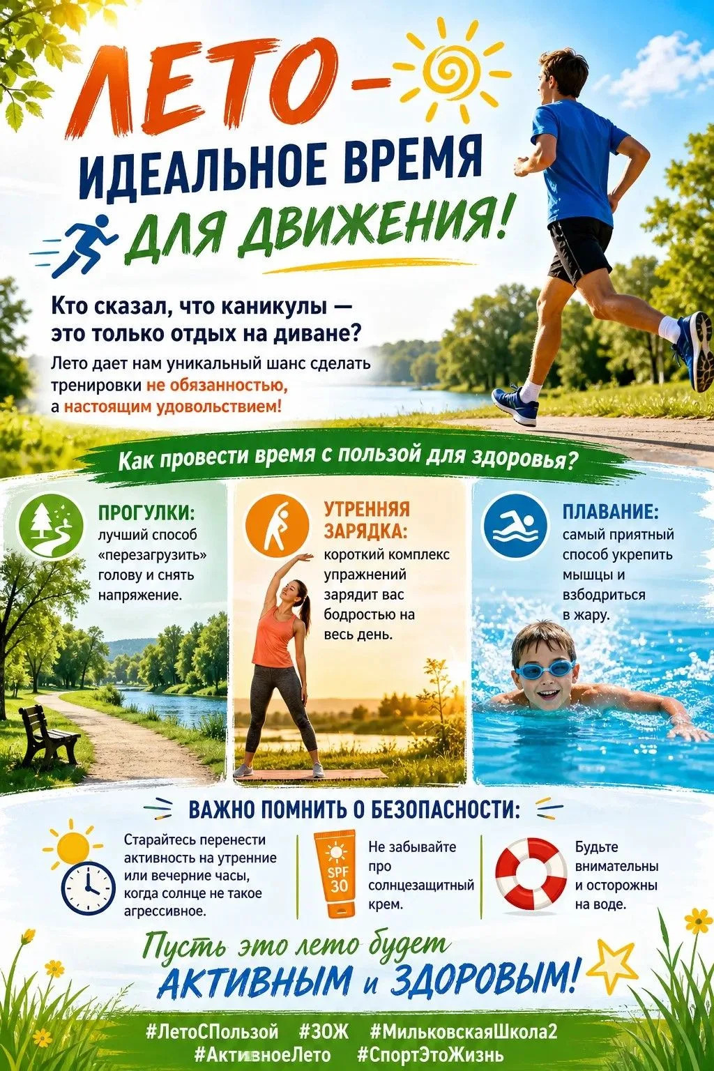 Лето — идеальное время для движения! ☀️🏃‍♂️