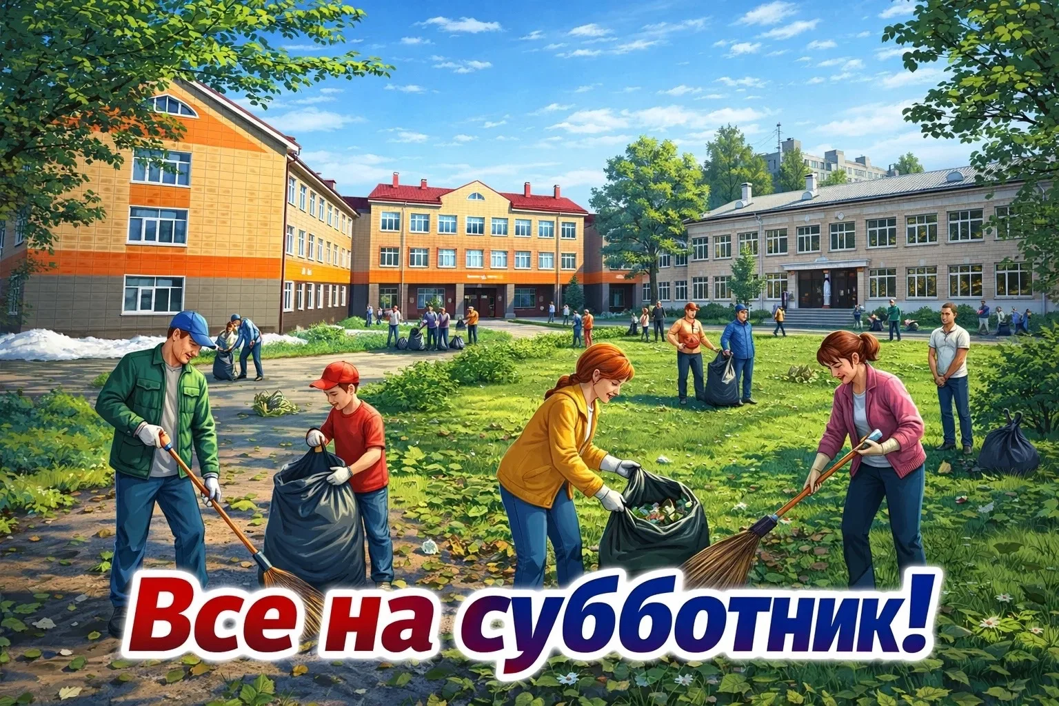🌿 ВЕСНА — ВРЕМЯ НАВОДИТЬ ПОРЯДОК!  Педагоги нашей школы дали старт традиционным весенним субботникам