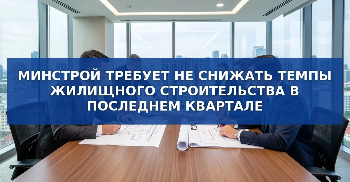 Необходимо поддержать темпы жилищного строительства в последнем квартале