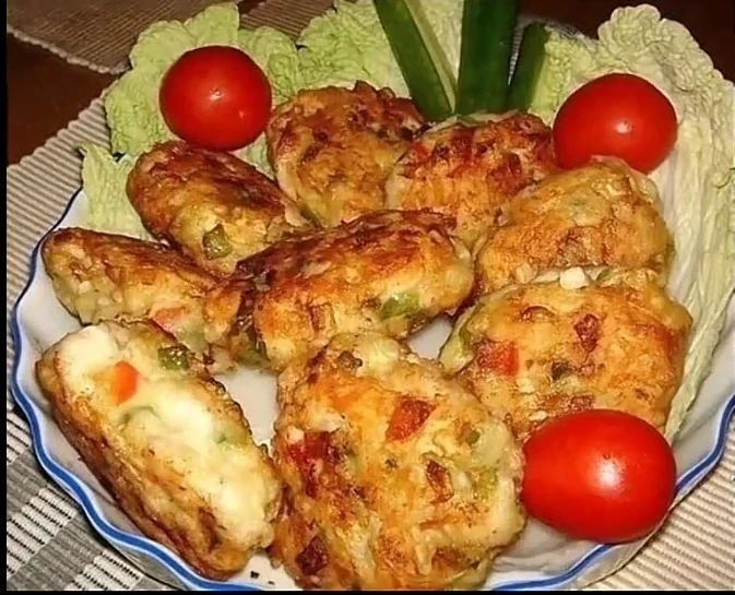 🍗 КУРИНЫЕ КОТЛЕТЫ С ОВОЩАМИ И СЫРОМ 😋