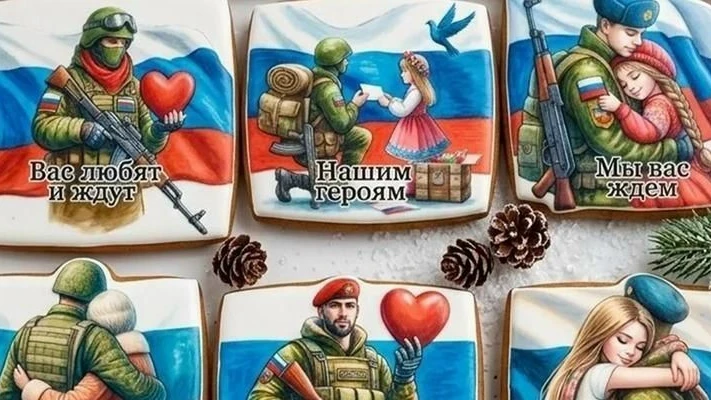 Участница сезонных проектов Москвы передает авторские пряники бойцам СВО
