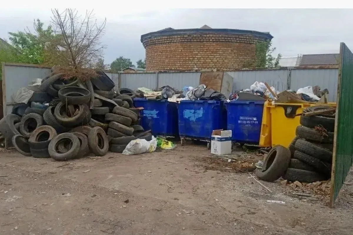 Брянцам грозит штраф за старые шины в мусорных контейнерах