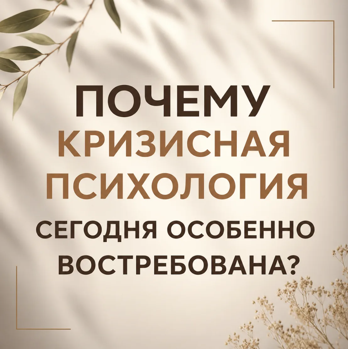 Почему кризисная психология сегодня особенно востребована?