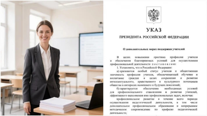❗️Указ об особом статусе педагога закрепляет социальные и профессиональные меры поддержки учителей.
