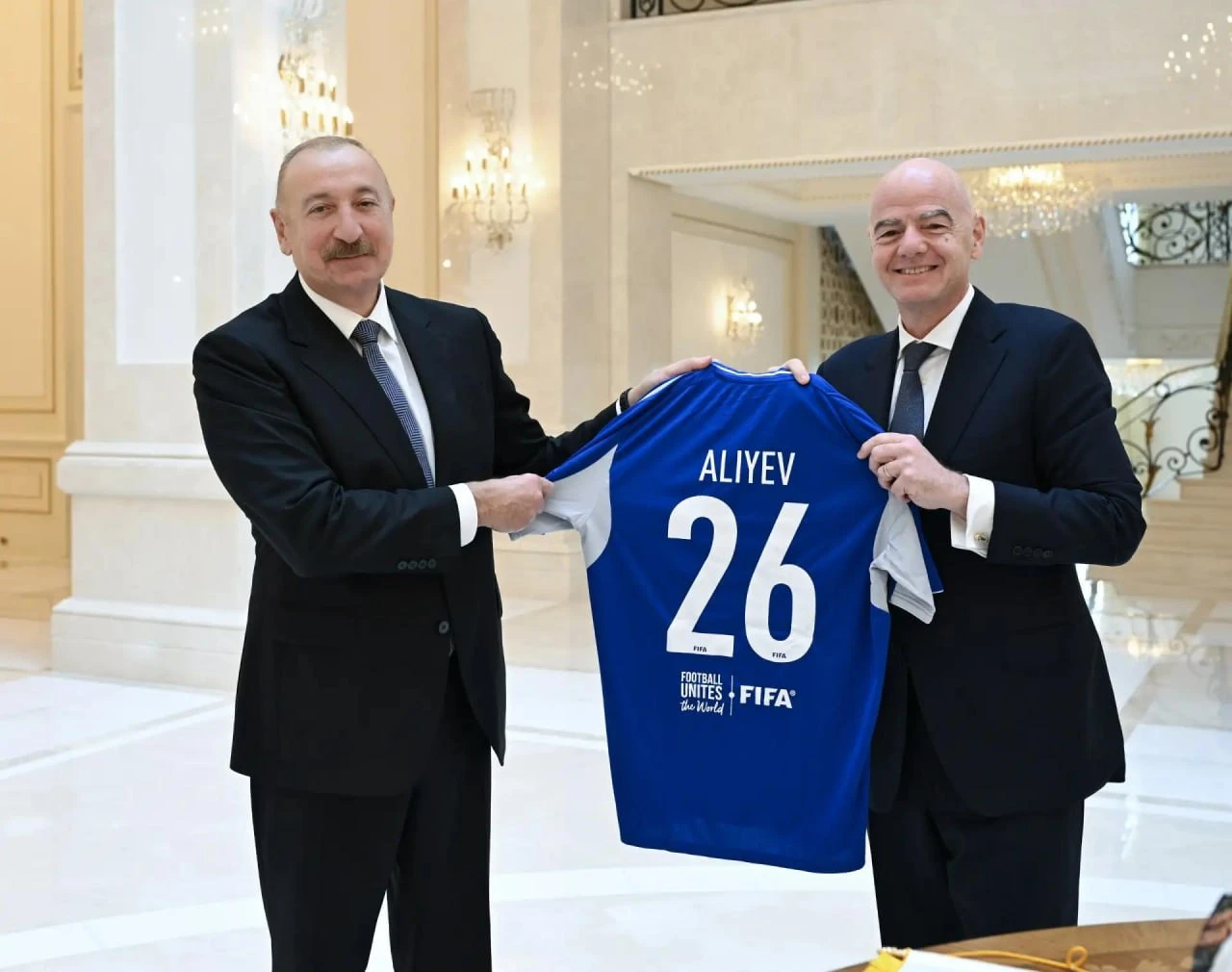🇦🇿 Президент Азербайджана Алиев и глава ФИФА Инфантино встретились в Баку, сообщает @...