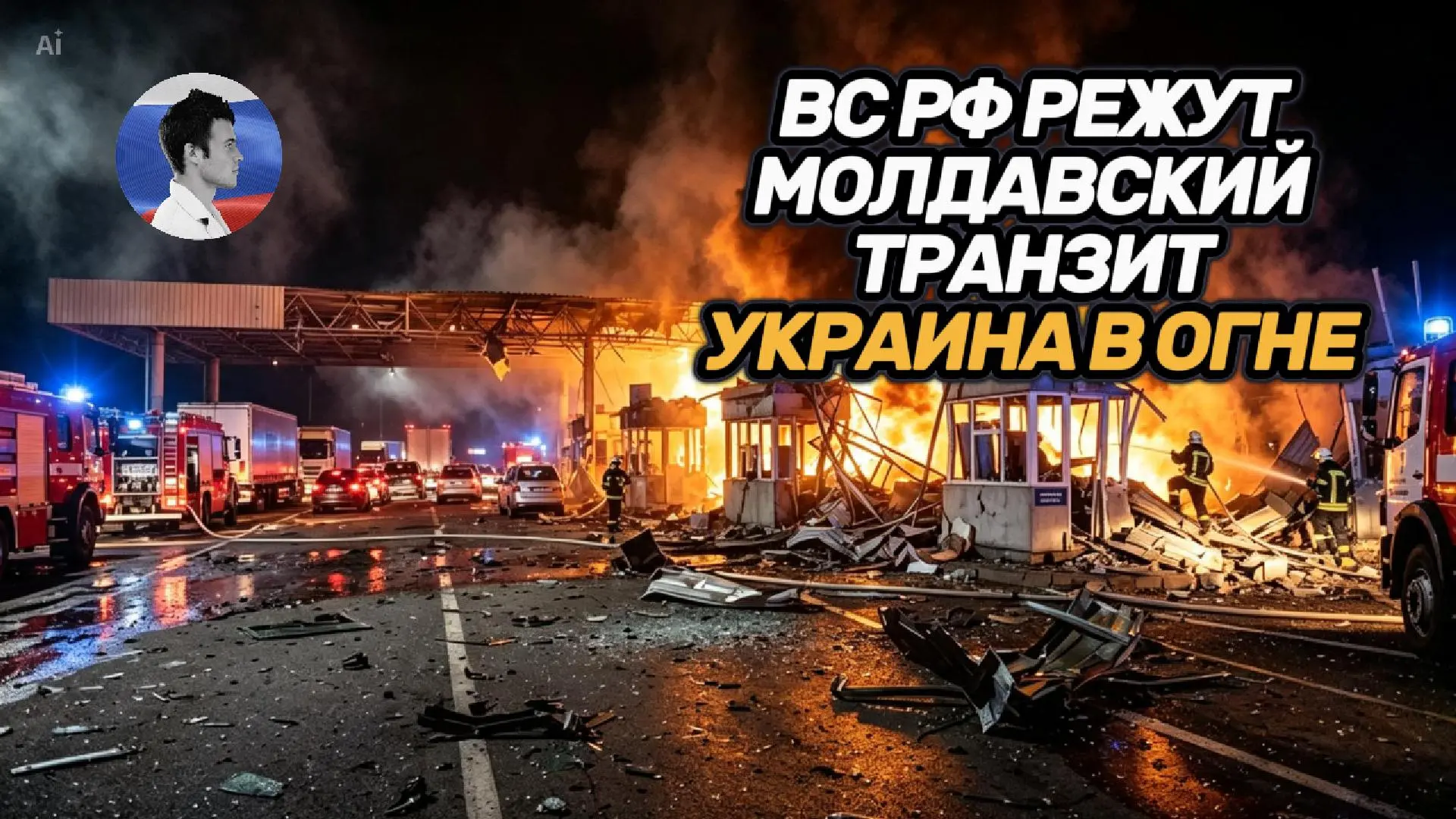 ВС РФ выносят украинские КПП на границе с Молдавией. Украина в огне
