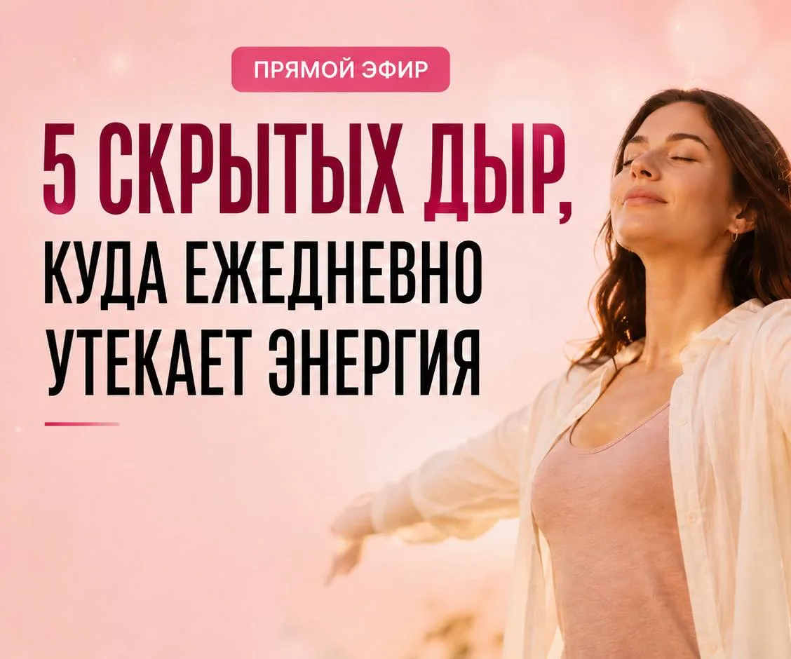 🆕🆕🆕Запись эфира 13.06.2026 «5 скрытых дыр, куда ежедневно утекает энергия».

Для начала, спасибо 