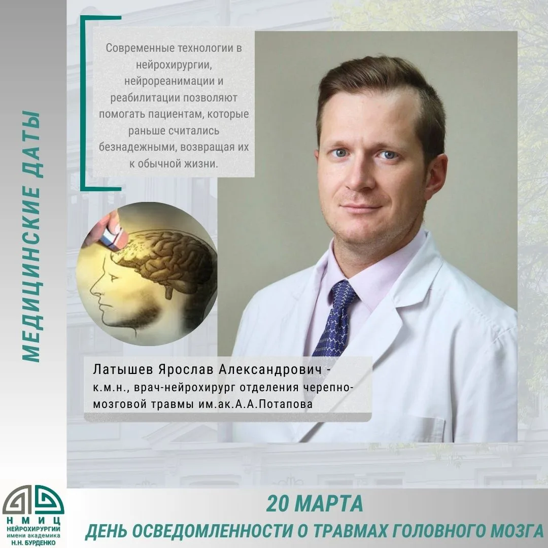 🧠 В день осведомленности о травмах мозга приведём несколько важных и интересных фактов о черепно-моз