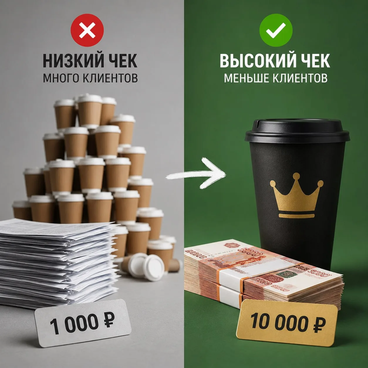 💰 Почему средний чек важнее количества клиентов