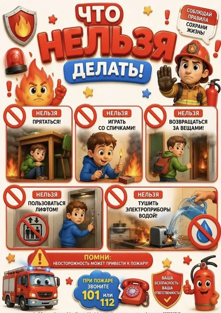 Пожар в квартире: алгоритм действий и правила безопасности.