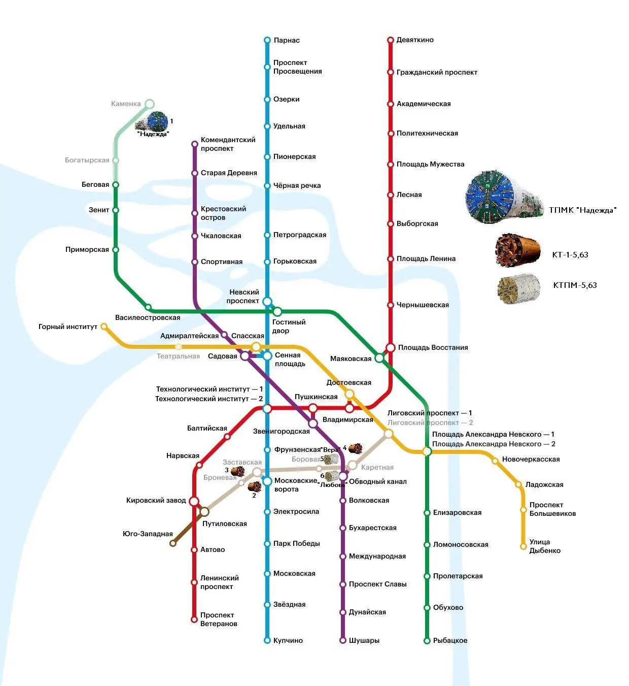 👷🏻‍♂️ На втором участке Красносельско-Калининской 🚇 линии метрополитена я Петербурга продолжается