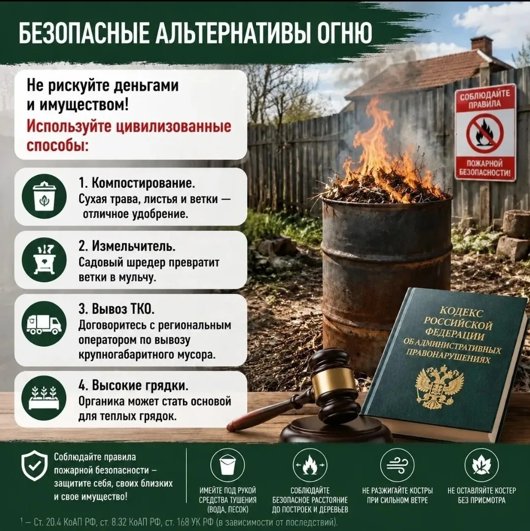 ️ Внимание, жители частного сектора! Сжигание мусора во дворе — это опасно и незаконно!

Уважаемые с