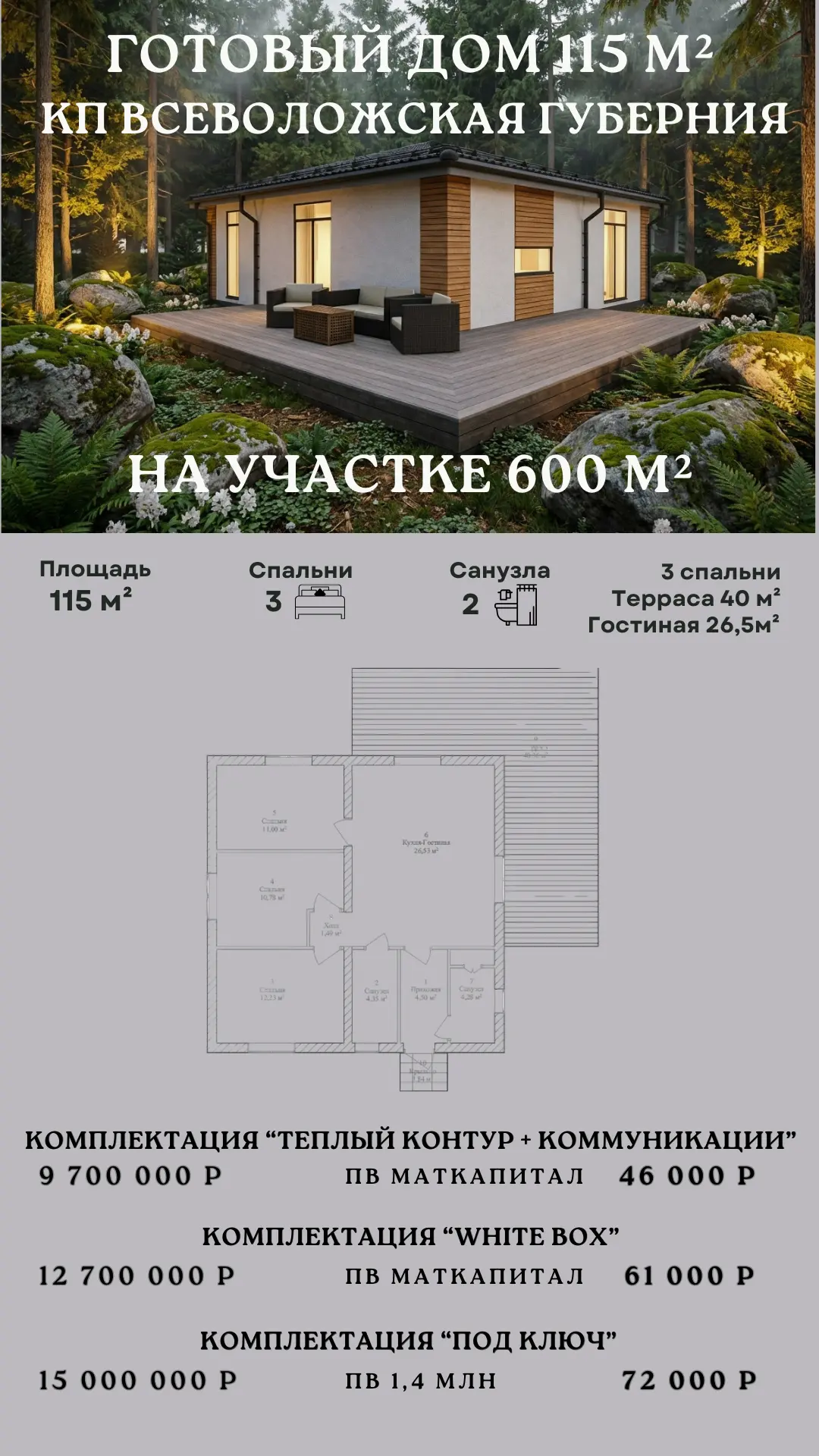 Готовый дом Квадро
