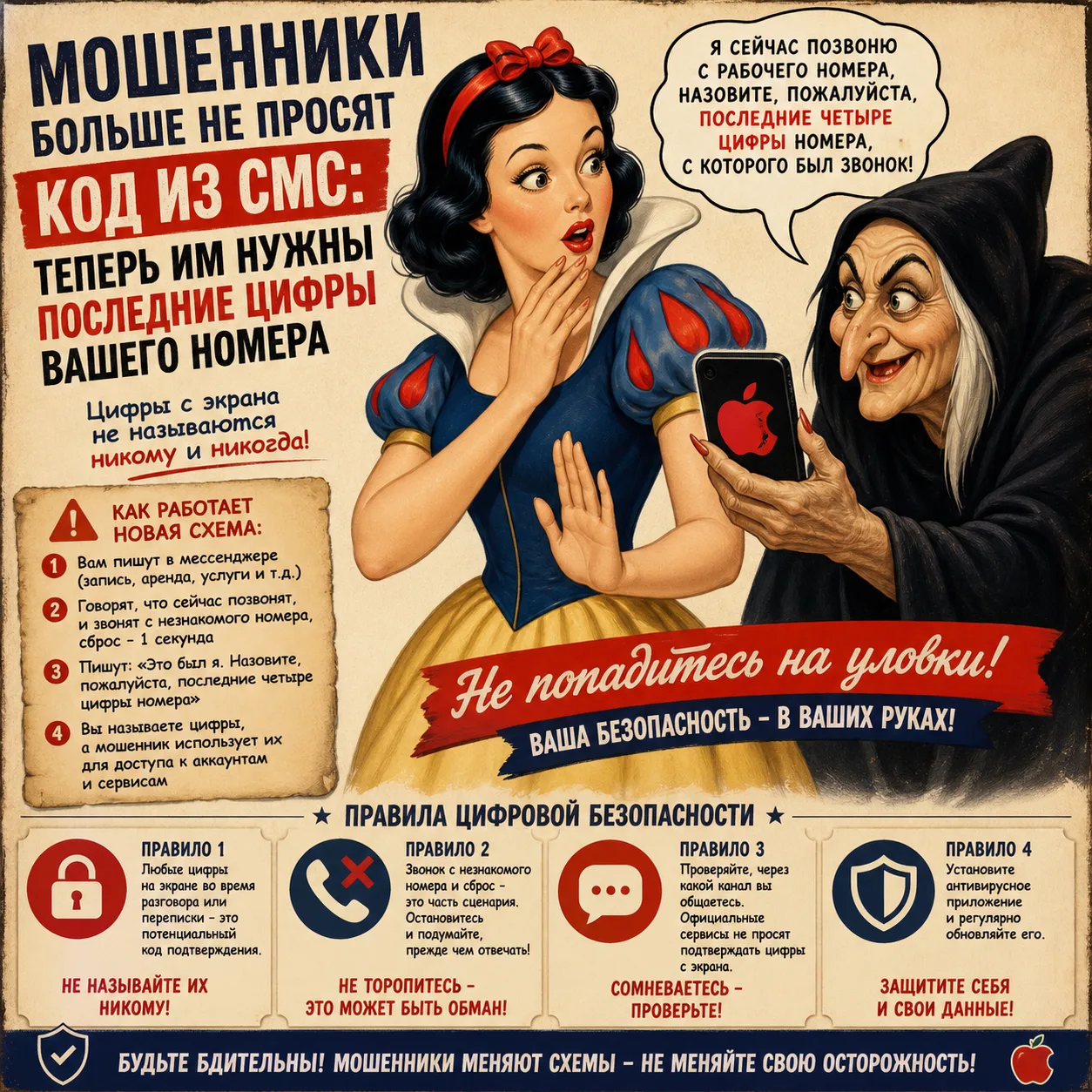 Мошенники больше не просят код из СМС: теперь им нужны последние цифры вашего номера.